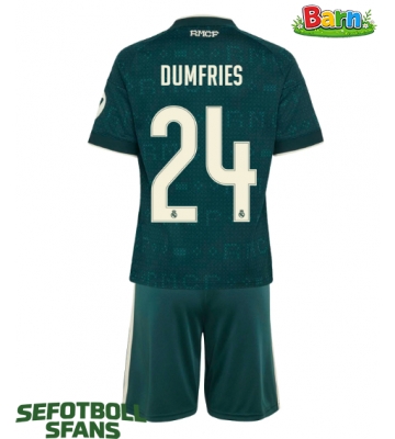 Real Madrid Denzel Dumfries #24 Bortaställ Barn 2026-27 Kortärmad (+ Korta byxor)